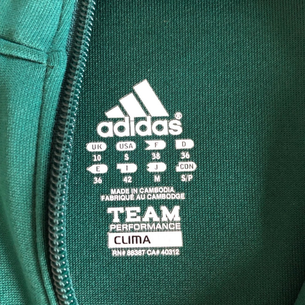 Adidas Kelly Green & White varsity jacket S - Picture 5 of 9